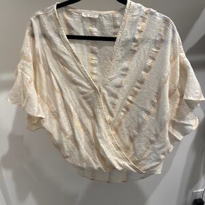Cream and Gold Women's Top